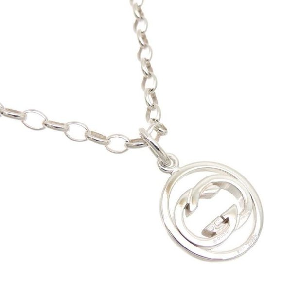 Gucci Framed Interlocking G Logo Necklace Silver NEW IN BOX - Picture 4 of 7
